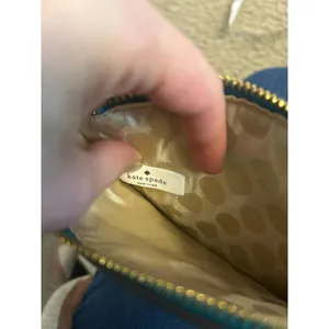 Kate Spade Wristlet Clutch Bag with Logo & Zip Closure teal thumbnail 5