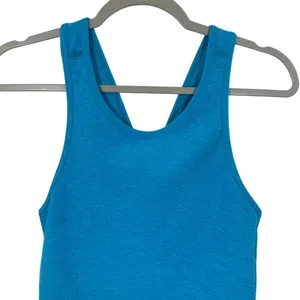 Beyond Yoga Blue Spacedye Criss Cross Back Active Dress with Shelf Bra‎ Size M thumbnail 9