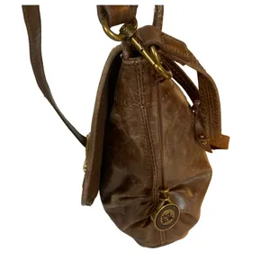 The Sak Brown Distressed Leather W/Calf Hair In Giraffe Print Bag thumbnail 6