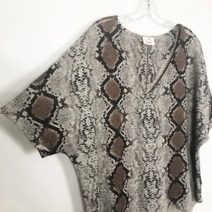 Ember Snake Print V-Neck Dolman Sleeve Top Size L thumbnail 5