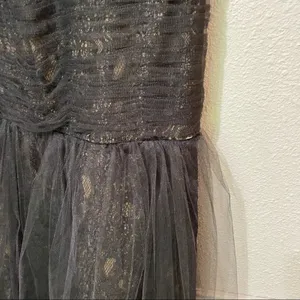Monique Lhuillier Black Lace Sleeveless Mermaid Dress Formal Womens 0 Whimsigoth thumbnail 8