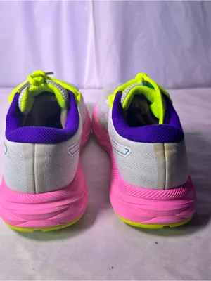 Oasis Women's Athletic Sneakers in White, Neon Yellow, Pink & Teal thumbnail 7