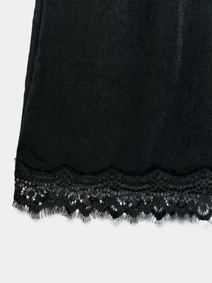Nwt Zara Lace Trim Satin Shorts Size Xs thumbnail 8