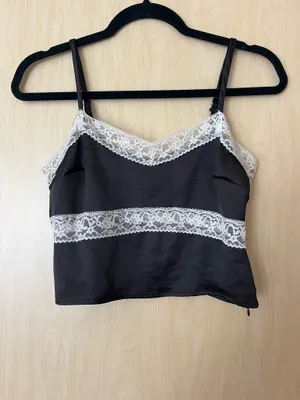 PacSun Kendall & Kylie Black Lace Crop Top thumbnail 2