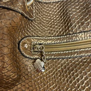 Vintage Chunky Y2K Shoulder Bag Gold by Kathy Van Zeeland 90s Gems thumbnail 6