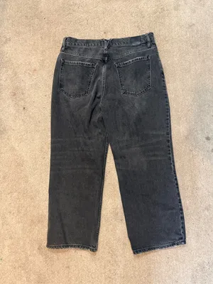 We The Free Black Vintage Wash Button Fly Striaght Leg Ankle Jeans Size 31 thumbnail 3
