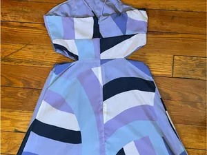 Hutch Halter Cutout Mini Dress in Lavender Abstract Print* small flaw thumbnail 9