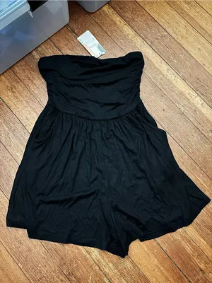 Strapless Black Romper thumbnail 1