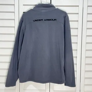 Imperfect 2011 Under Armour fleece medium large half zip lightweight fleece grey thumbnail 2