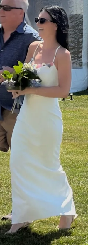 Azazie White Maxi Dress thumbnail 3