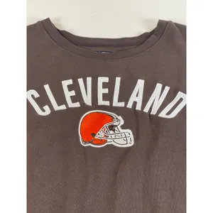 NFL Team Apparel Cropped Crewneck Fleece Sweatshirt M Charcoal Gray Cotton thumbnail 3