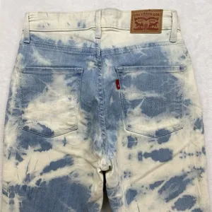Levi's Jeans Womens 27 721 High Rise Skinny Ankle Acid Wash‎ Raw Hem thumbnail 11