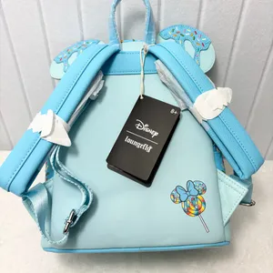 Loungefly Disney Minnie Mouse Lollipop Blue Sprinkle Ears ‎ Backpack - New thumbnail 7