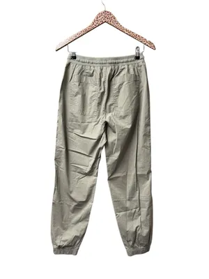 Pact Womens Stretch Poplin Joggers Cotton Blend Pants Shadow Light Green Small thumbnail 3