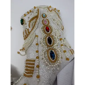 Azalea Wang Astounding White Jewel Beaded Pearl Western Cowboy Boots Size 6 thumbnail 16