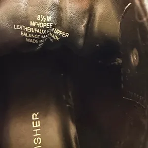 Marc Fisher Black Leather Boots with Sherpa Trim nwt thumbnail 4