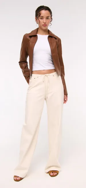 Abercrombie and Fitch White Long Sleeve Top thumbnail 1