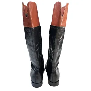 COLE HAAN Womens Knee High Fashion‎ Boots Black Brown Leather Riding Size 6.5M thumbnail 4