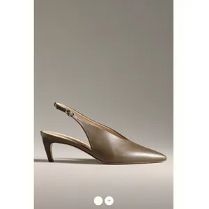 By Anthropologie Genuine Leather Pointed-Toe Slingback Pumps thumbnail 2