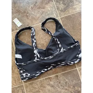 Offline By Aerie Goals Plunge Sports Bra Gray Size Large thumbnail 8