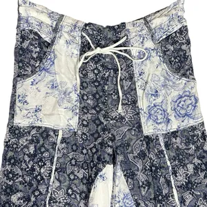Free People Bohemian Cottage Embroidered Floral Sweet It Is Wide Leg Pants Large thumbnail 11
