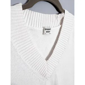 Aritzia‎ Sunday Best Wyatt White Sweater Vest Size XS Cotton Blend thumbnail 3
