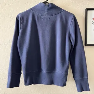 Madewell Navy Blue Mock Turtleneck Sweatshirt thumbnail 2