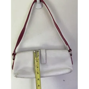 dooney and bourke mini purse white leather tote thumbnail 2