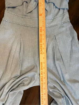 Greylin strapless linen-blend wide-leg Culotte Jumpsuit Size Medium thumbnail 5