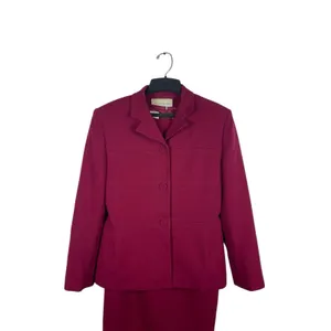VTG Jones New York Two Piece Mauve Wool Sheath Dress Suit Button Blazer Set 6 thumbnail 2