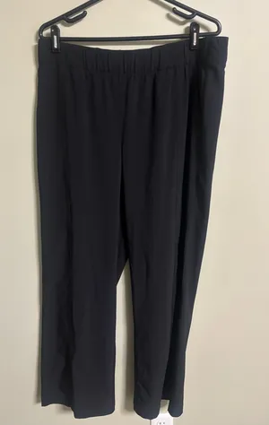 Talbots Pants Large Black Straight Leg Stretch Career Everyday Classic Pockets thumbnail 1
