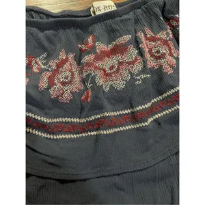Knox Rose Women's Navy Blue Cross Stitched Floral Off The‎ Shoulder Dress sz XL thumbnail 7