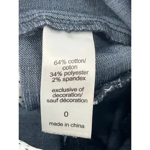 Maurices I Am Smart Crop Pants Women 0‎ Blue Indigo Cotton Blend Preppy Stretch thumbnail 4