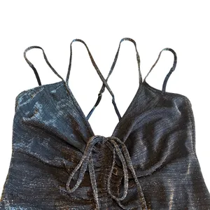 For Love & Lemons Skivvies Spaghetti Strap Sparkle Mini Dress Nightie Sz Small thumbnail 2