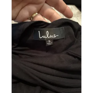 Lulus Black Maxi‎ Dress Size Small Spaghetti Straps V-Neck Front Slit thumbnail 4