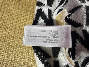 Michael Kors MK Logo Beanie Hat Black White Monogram Knit Winter Cap thumbnail 8