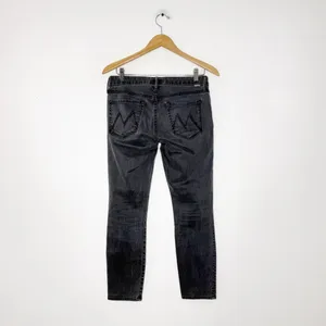 MOTHER Denim The Looker Crop Jeans Size 28 Gray Lines & Shadows thumbnail 4