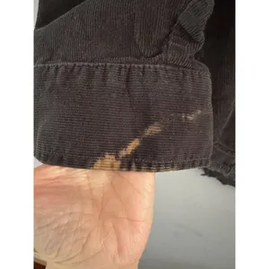Aerie Offline Dark Gray Corduroy Pullover Frayed Trucker Shirt Size Medium￼ thumbnail 5