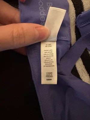 Unveiled Indigo & Black Lace Bra 32DDD thumbnail 5