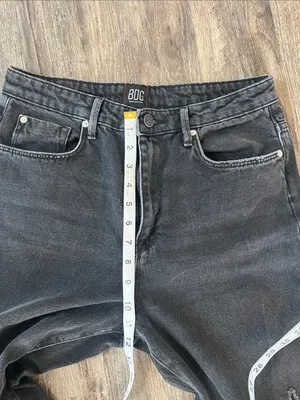 BDG Urban Outfitters Black Flare Leg Raw Hem Crop Women’s Jeans, size 29 ^ thumbnail 6