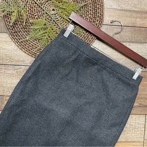 J Crew Womens Skirt Gray Grey Wool No2 Pencil Lined Back Slit Size 2 thumbnail 1