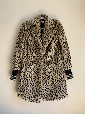 Cabi Outerwear Jacket Coat Women Medium Leopard Print Trench Long Winter Cold thumbnail 1