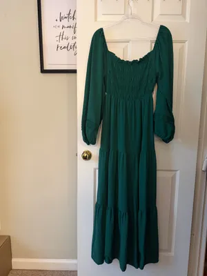 She & Sky Dress Green Smock thumbnail 2