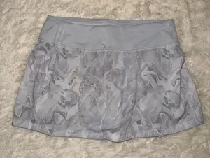 Lululemon 4 Pace Rival Skirt Regular No Panels Jasmine‎ White Multi Excellent thumbnail 1