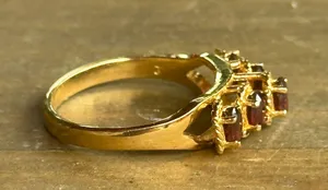Vintage Multi Gemstone Ring Gold thumbnail 6