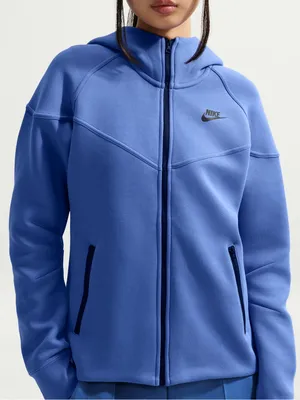Nike Tech Fleece Windrunner‎ Hoodie Womens M Royal Pulse Blue FB8338-494 thumbnail 1