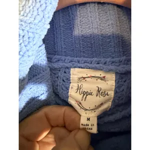 Hippie Rose Sweater Blue M Women Colorblock Turtleneck Knit HF3S26299 thumbnail 4