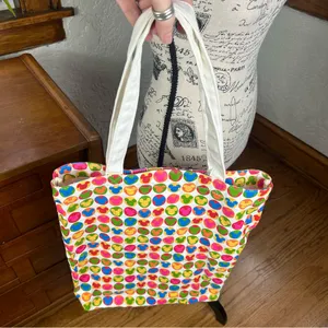 Disney Mickey Mouse Multicolor Rainbow Canvas Tote Bag thumbnail 3