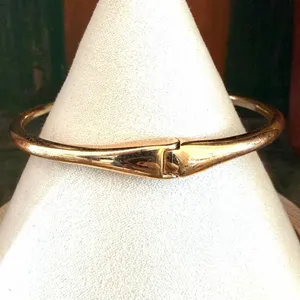 Kate Spade Gold Tone Crystal Open Cuff Bracelet thumbnail 3