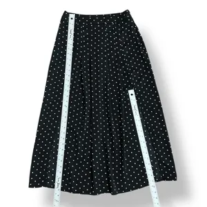 Nasty Gal Black White‎ Polka Dot Midi Skirt Size M nwot Vintage Style Flowy thumbnail 4